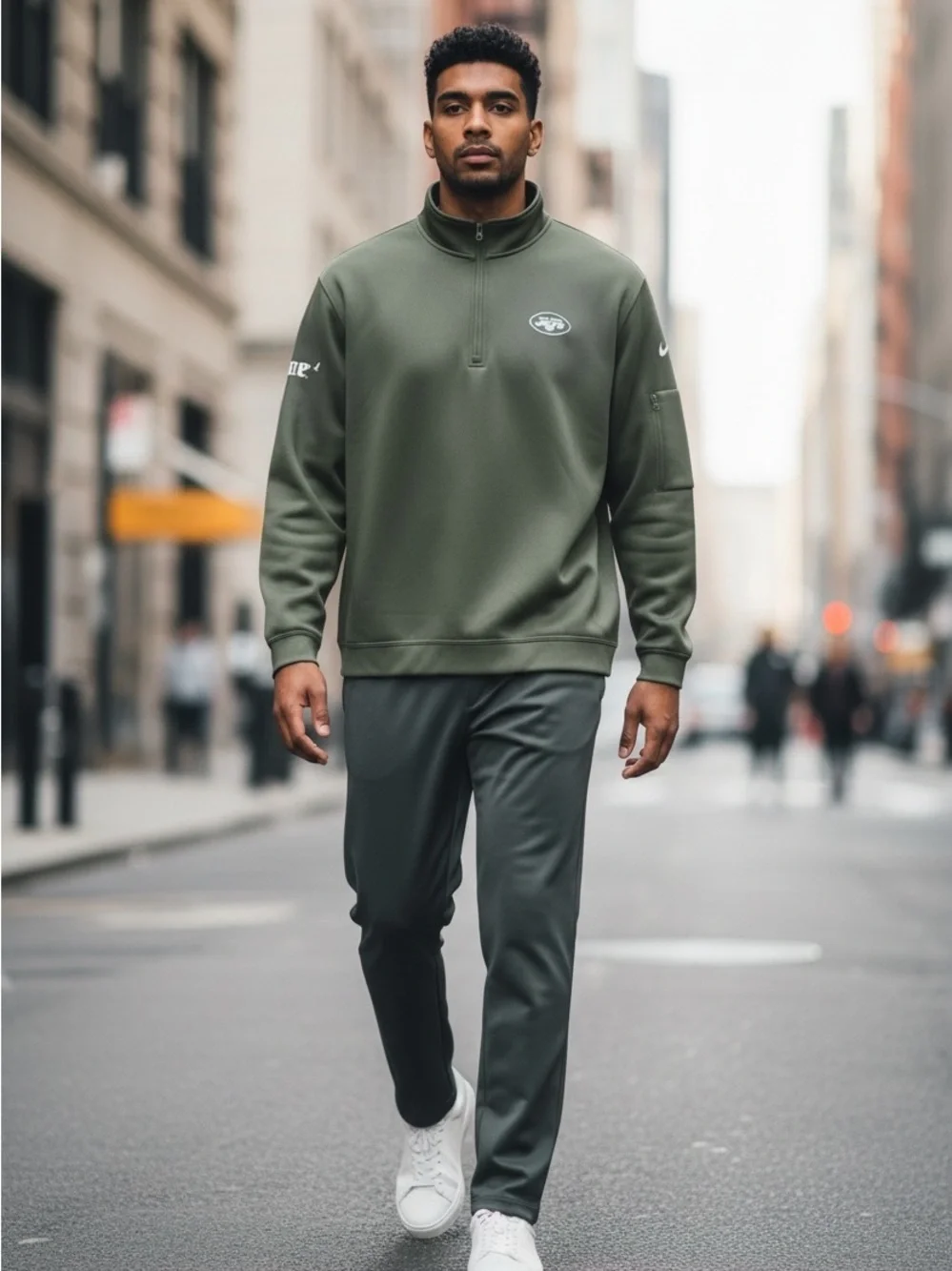 Nike Men’s Olive Green Quarter-Zip Pullover